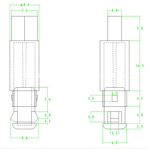 A-31-2 Luz indicadora LED vermelha 6 mm 220 Volt Luz piloto 1