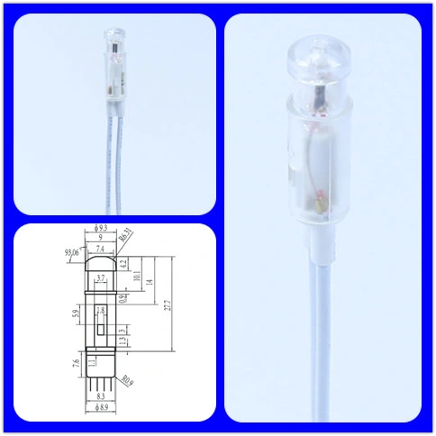 Lâmpada de indicação por cabo transparente A-01 Indicador de potência de néon para painéis 0